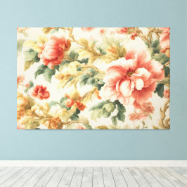 Impressão Em Tela Incríveis Flores, Folhas. Pintura