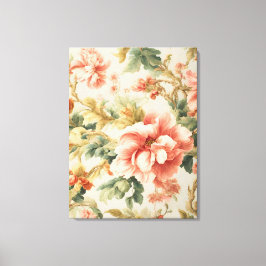 Impressão Em Tela Incríveis Flores, Folhas. Pintura