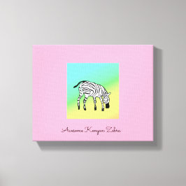 Impressão Em Tela Incrível Quênia Zebra