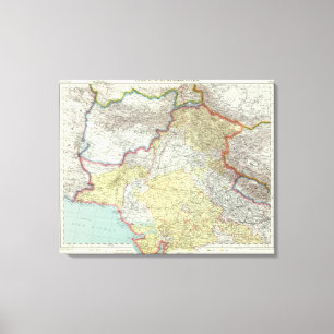 Impressão Em Tela India e Afganistan