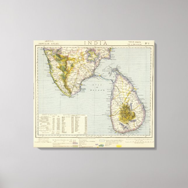 Impressão Em Tela Índia, Sri Lanka (Frente)