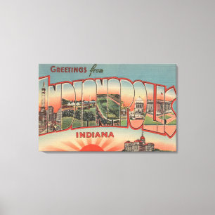 Impressão Em Tela Indianapolis, Indiana - grandes cenas 2 da letra