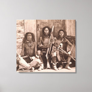 Impressão Em Tela Indianos de Spokane, 1861 (foto de b/w)