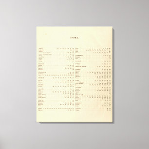 Impressão Em Tela Índice de um atlas histórico