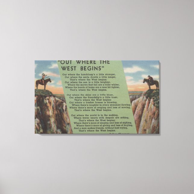 Impressão Em Tela Índios do Noroeste "Fora de Onde Começa o Ocidente (Frente)