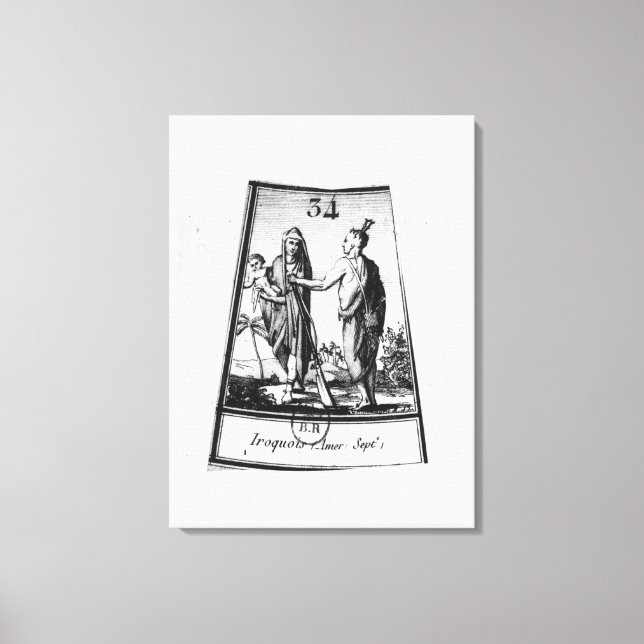 Impressão Em Tela Índios Iroquois (Frente)