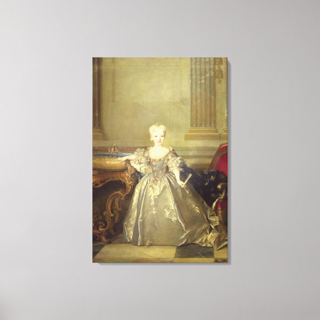 Impressão Em Tela Infanta Maria Ana Victoria de Borbón, 1724 (petról (Frente)