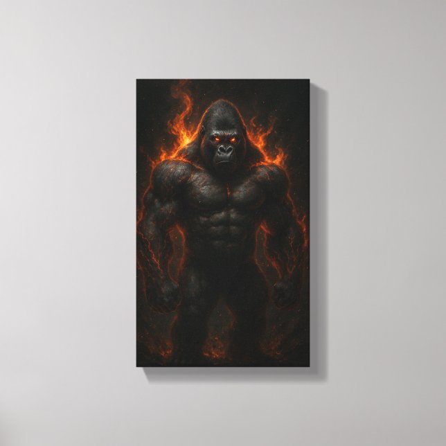 Impressão Em Tela Inferno Gorilla: Unleash the Beast Within (Frente)