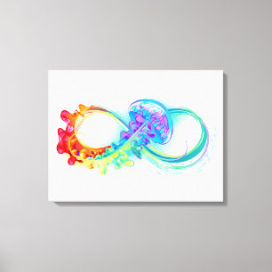 Impressão Em Tela Infinidade com água-vivas do Arco-Íris