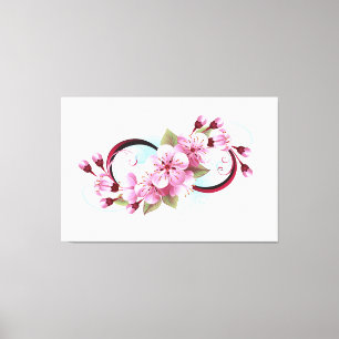 Impressão Em Tela Infinidade com Flores de Flor Sakura