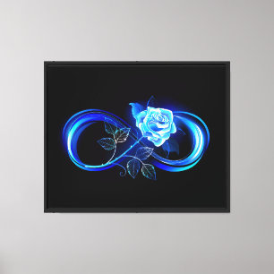 Impressão Em Tela Infinito brilhante com rosa azul