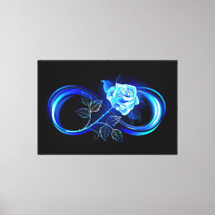 Impressão Em Tela Infinito brilhante com rosa azul
