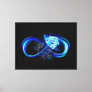 Impressão Em Tela Infinito brilhante com rosa azul