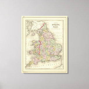 Impressão Em Tela Inglaterra, Wales