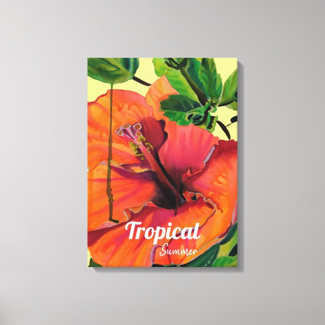 Impressão Em Tela Inibidor de laranja tropical de verão (Frente)