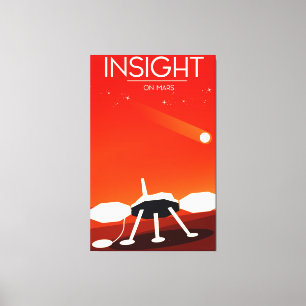 Impressão Em Tela Insight Mars Lander Space Art