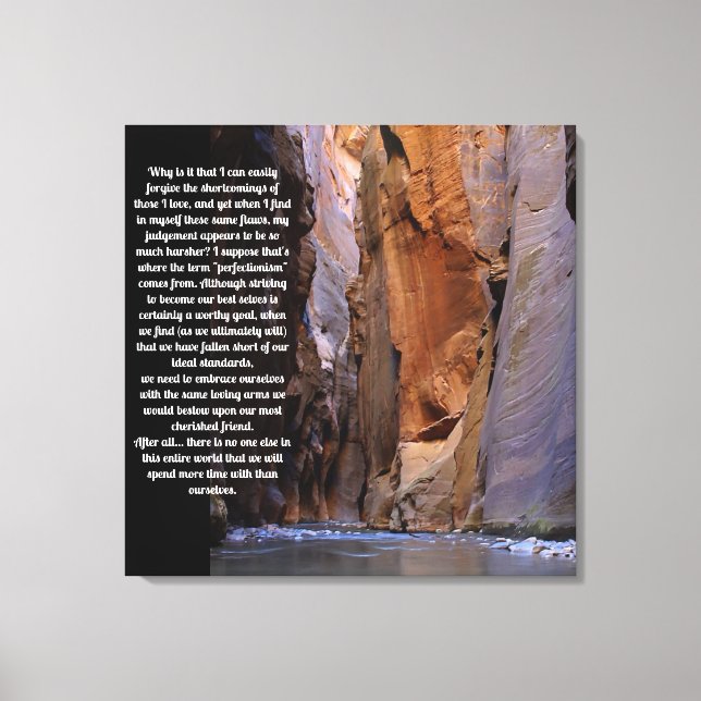 Impressão Em Tela Inspiração autoperdoável (Frente)