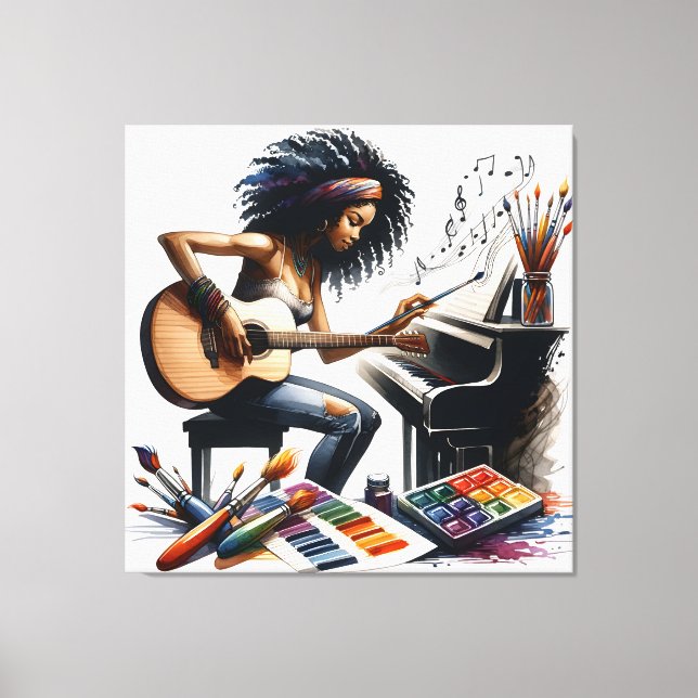 Impressão Em Tela Inspiração e Determinação: Escola das Artes (Frente)