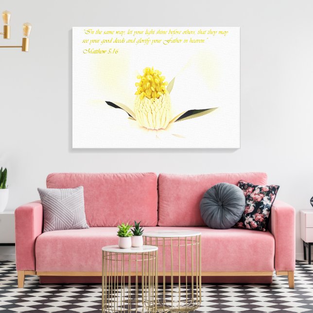 Impressão Em Tela Inspiração Mathew 5:16 (Insitu(Sala de estar))