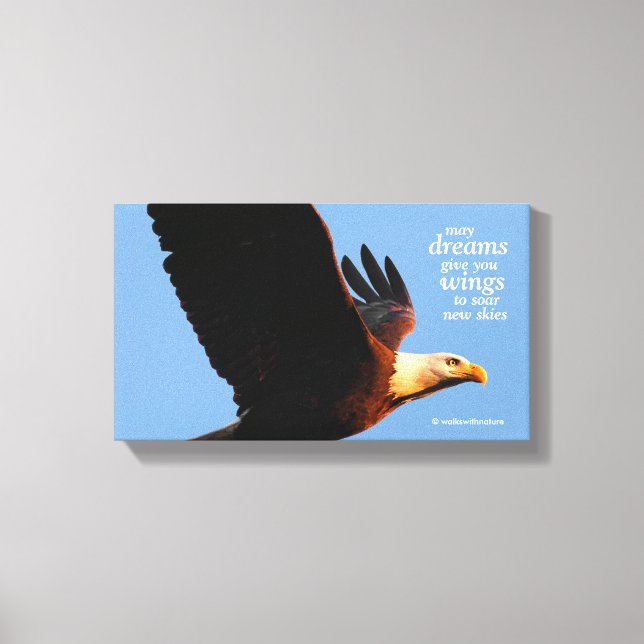 Impressão Em Tela Inspiração "Que Sonhos Te Dão Asas..." (Frente)