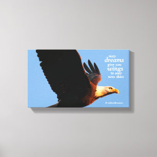 Impressão Em Tela Inspirador "Que os Sonhos Lhe Dêem Asas ..."