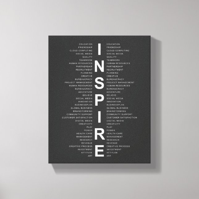 Impressão Em Tela Inspirar Definição de Wall Art Motivacional (Frente)