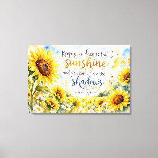Impressão Em Tela Inspirational Sunflowers – Watercolor Sunflower