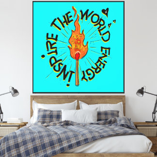 Impressão Em Tela Inspire O Mundo Com Paixão