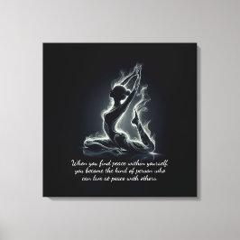 Impressão Em Tela Instrutor Yoga Reiki Pose Rei Pigeon com uma perna