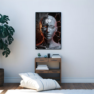 Impressão Em Tela Inteligência Artificial Humanoide