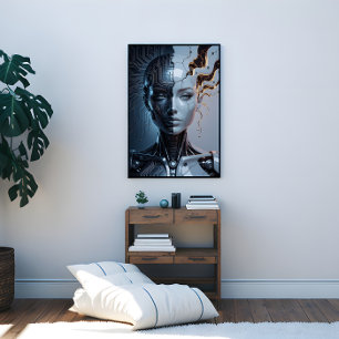 Impressão Em Tela Inteligência Artificial Humanoide