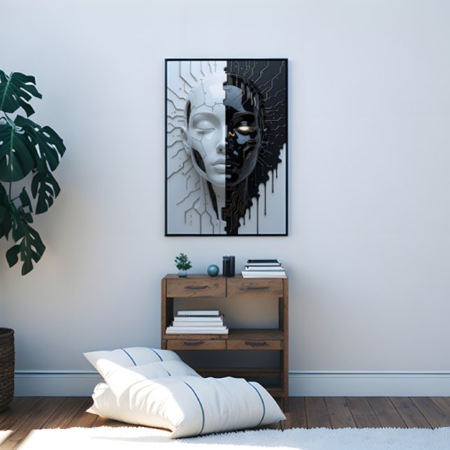 Impressão Em Tela Inteligência Artificial Humanoide (Humanoid Artificial Intelligence Canvas Print)