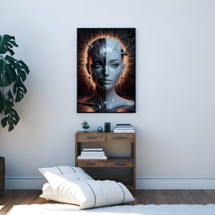 Impressão Em Tela Inteligência Artificial Humanoide