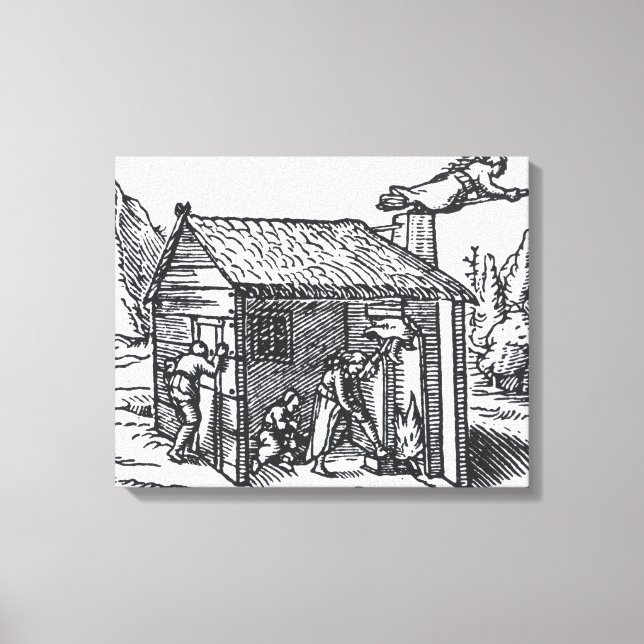 Impressão Em Tela Interior da Casa das Bruxas, 1579 (Frente)