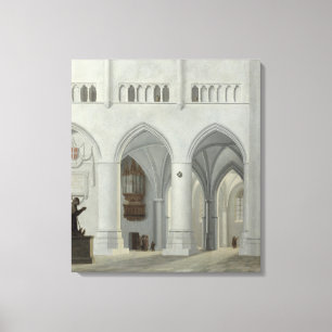 Impressão Em Tela Interior da igreja de St. Bavo, Haarlem