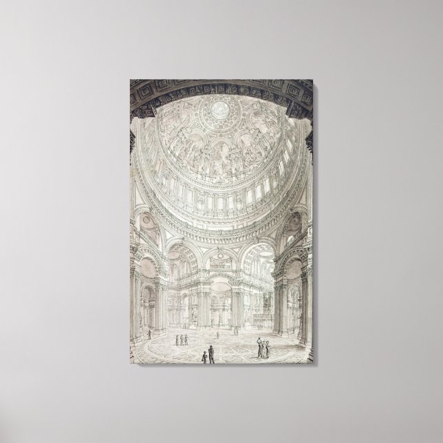 Impressão Em Tela Interior da Rua. Catedral de Paul, 1817 (Frente)