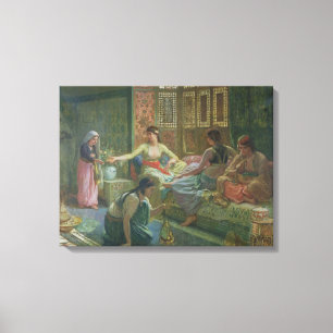 Impressão Em Tela Interior de um Harem, c.1865