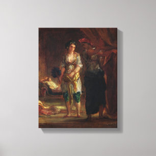 Impressão Em Tela Interior de um Harem em Oran, c.1847