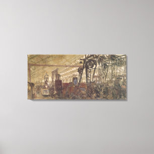 Impressão Em Tela Interior de uma fábrica das munições, 1916-17