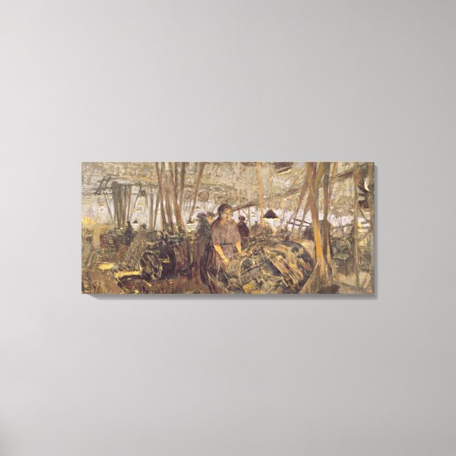 Impressão Em Tela Interior de uma Fábrica de Munições (Frente)