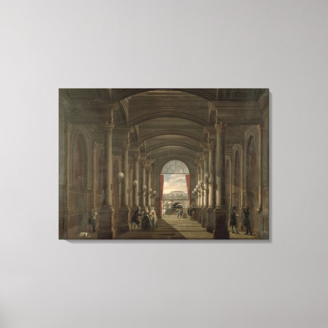 Impressão Em Tela Interior do Gare Santo-Lazare (Frente)