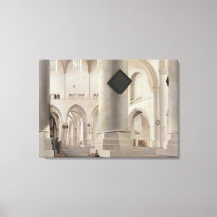 Impressão Em Tela Interior do Grote Kerk, Amsterdão, c.1637