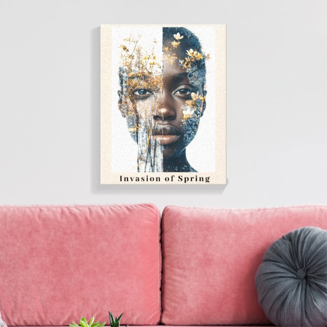 Impressão Em Tela Invasão de Primavera (Insitu(Sala de estar))