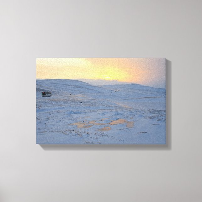 Impressão Em Tela Inverno da Noruega (Frente)