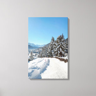 Impressão Em Tela Inverno em St. Moritz