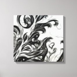 Impressão Em Tela Invertido Floral Brilhante