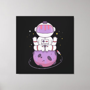 Impressão Em Tela Ioga Espacial 