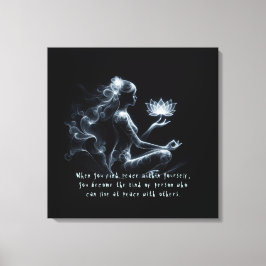 Impressão Em Tela Ioga Instrutor Lotus Meditação Pose Brilhante