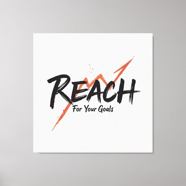 Impressão Em Tela Ir para os seus objetivos e realizações - n02 (Frente)