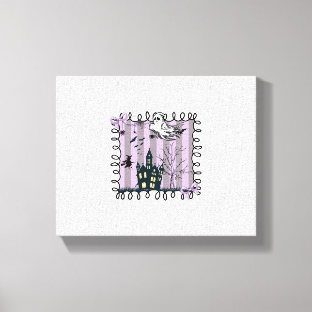 Impressão Em Tela Iridescente Coquette Halloween (Frente)